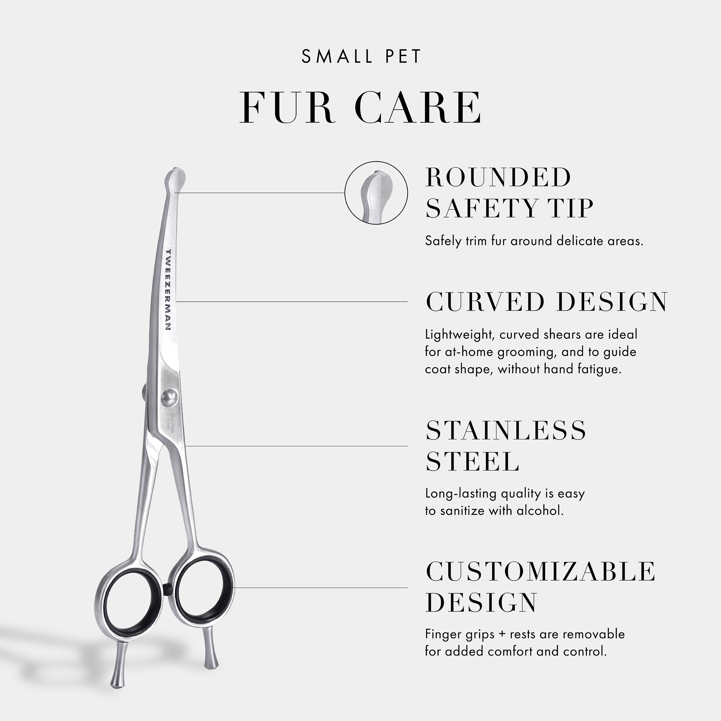 Curved Grooming Shears 7"