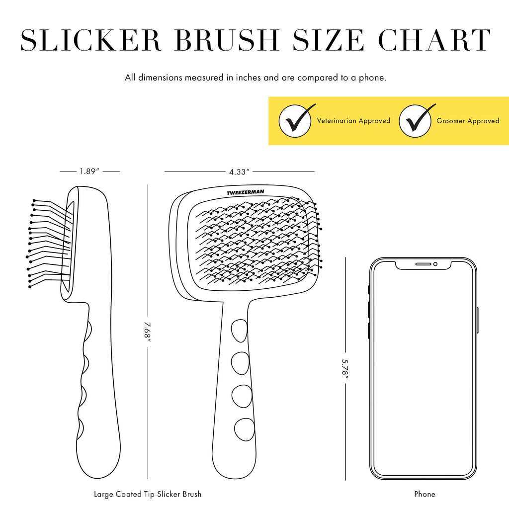 Large Coated Tip Slicker Brush