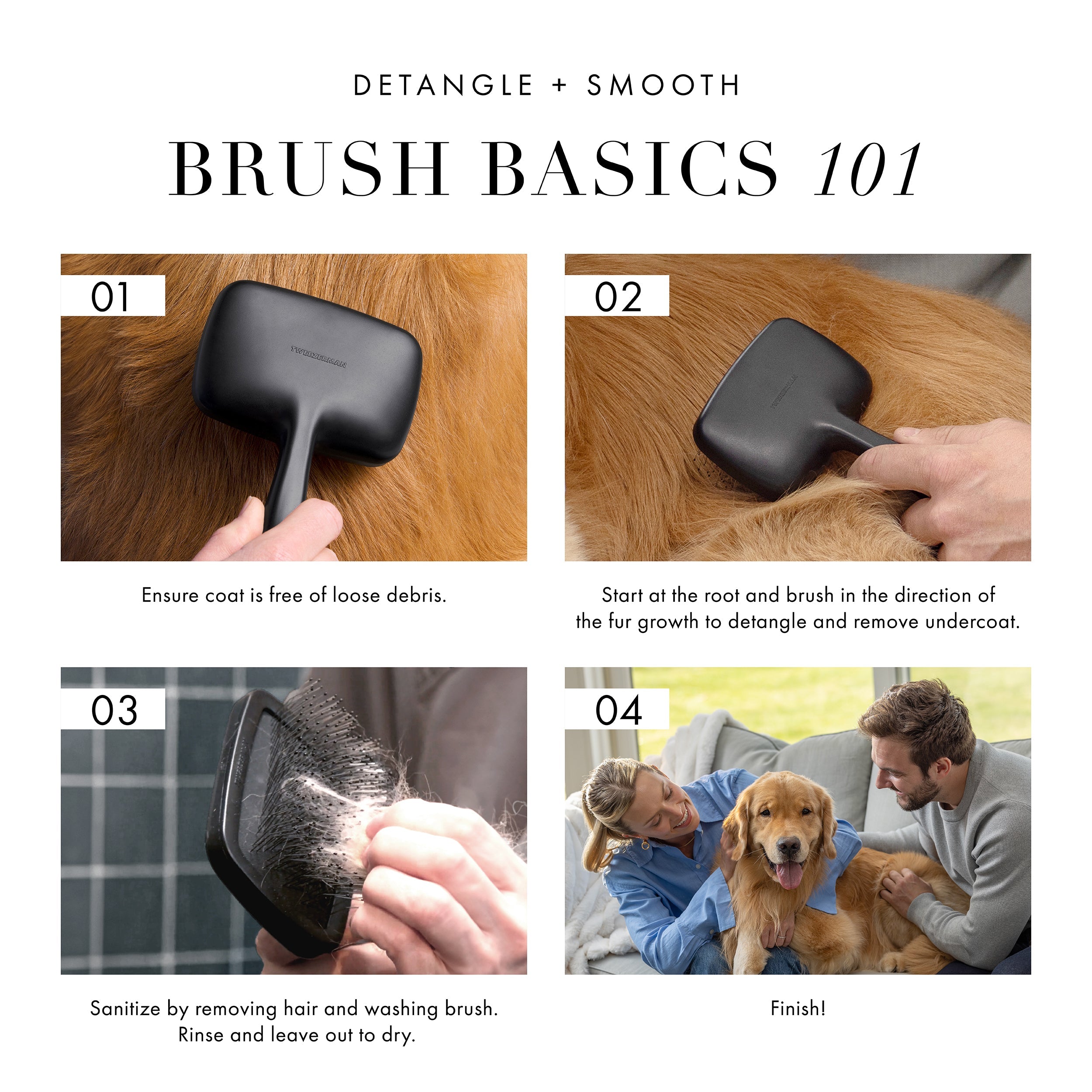 Large Coated Tip Slicker Brush