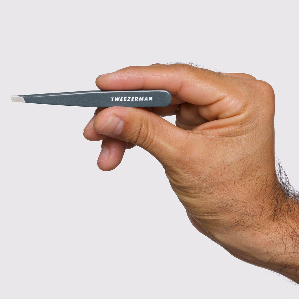 Blue Stone Slant Tweezer