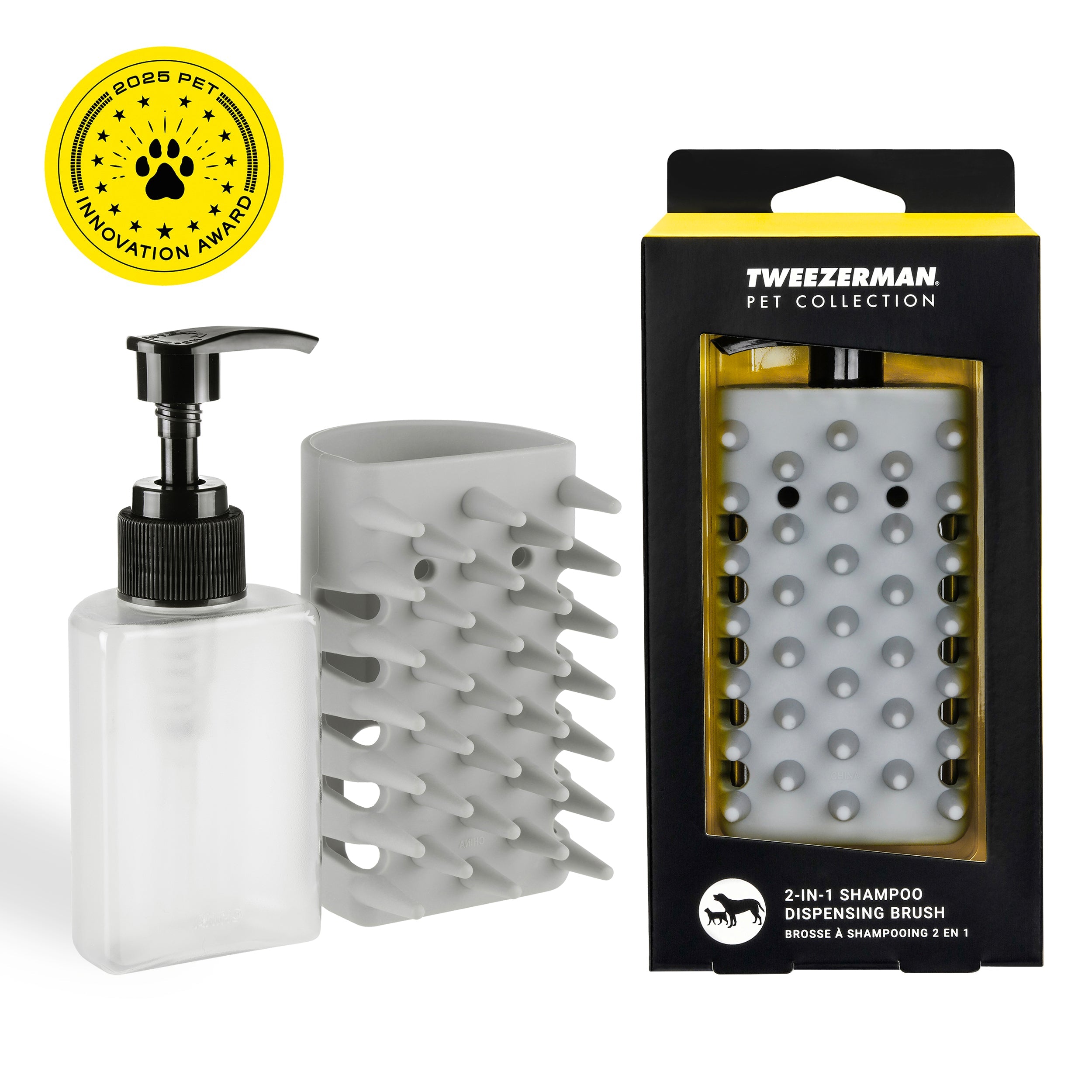 Pet 2-In-1 Shampoo-Dispensing Bath Brush