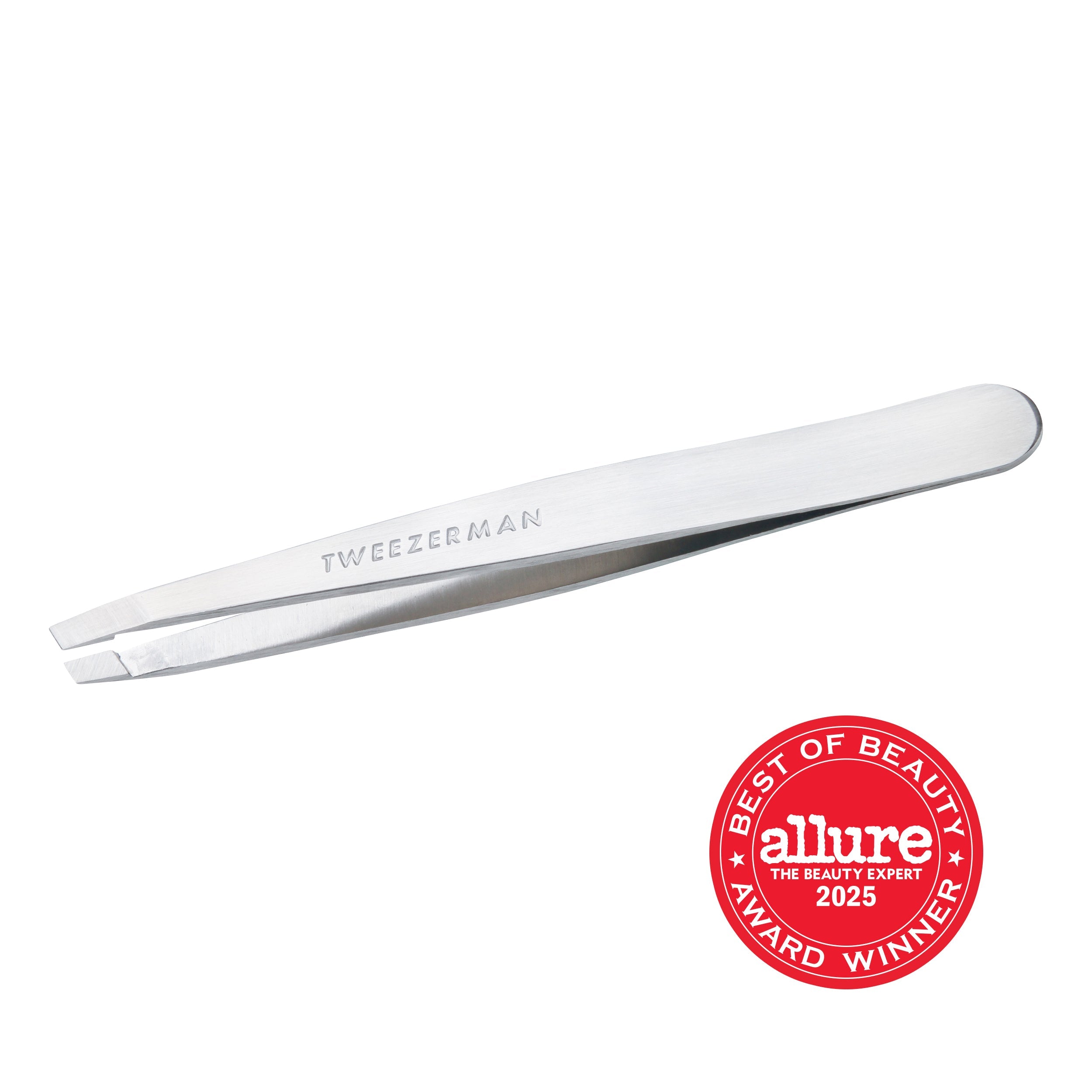 Platinum Silver Slant Tweezer