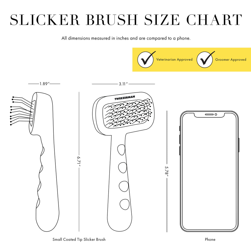 Small Coated Tip Slicker Brush