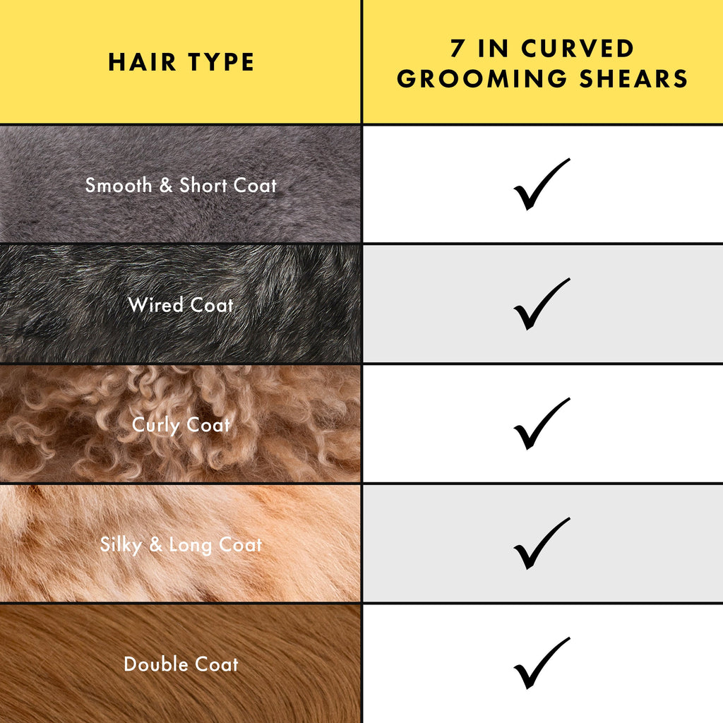 Curved Grooming Shears 7"