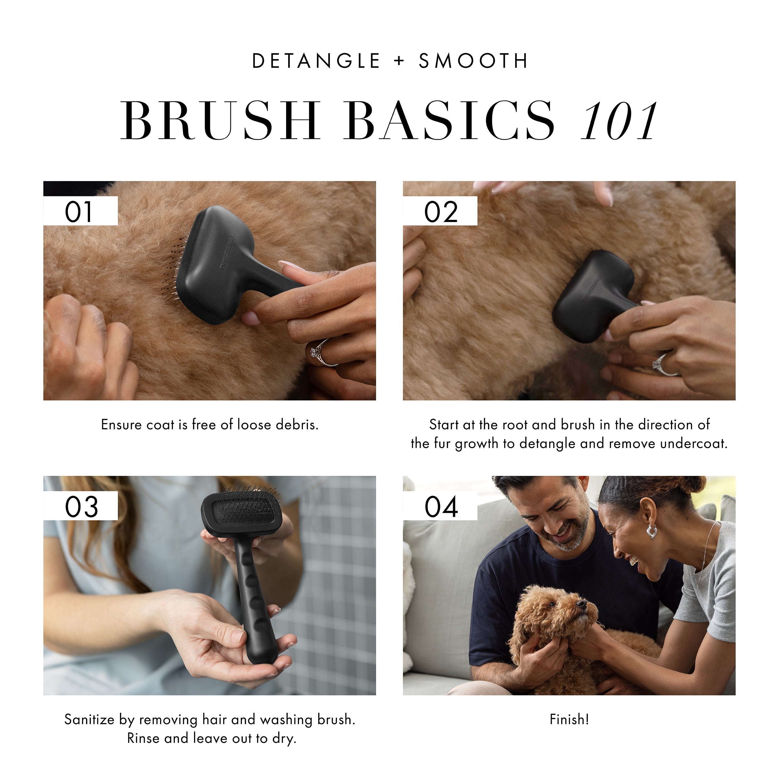 Small Coated Tip Slicker Brush