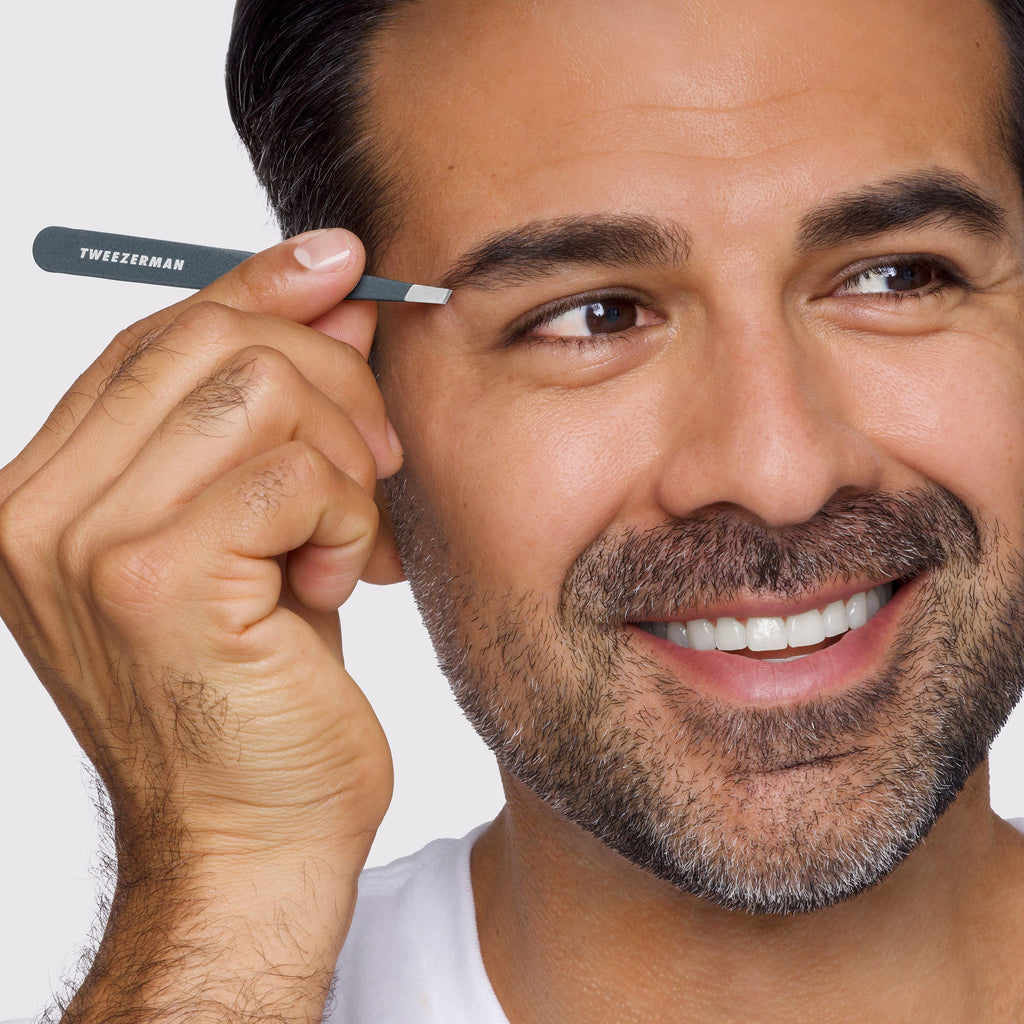 Blue Stone Slant Tweezer
