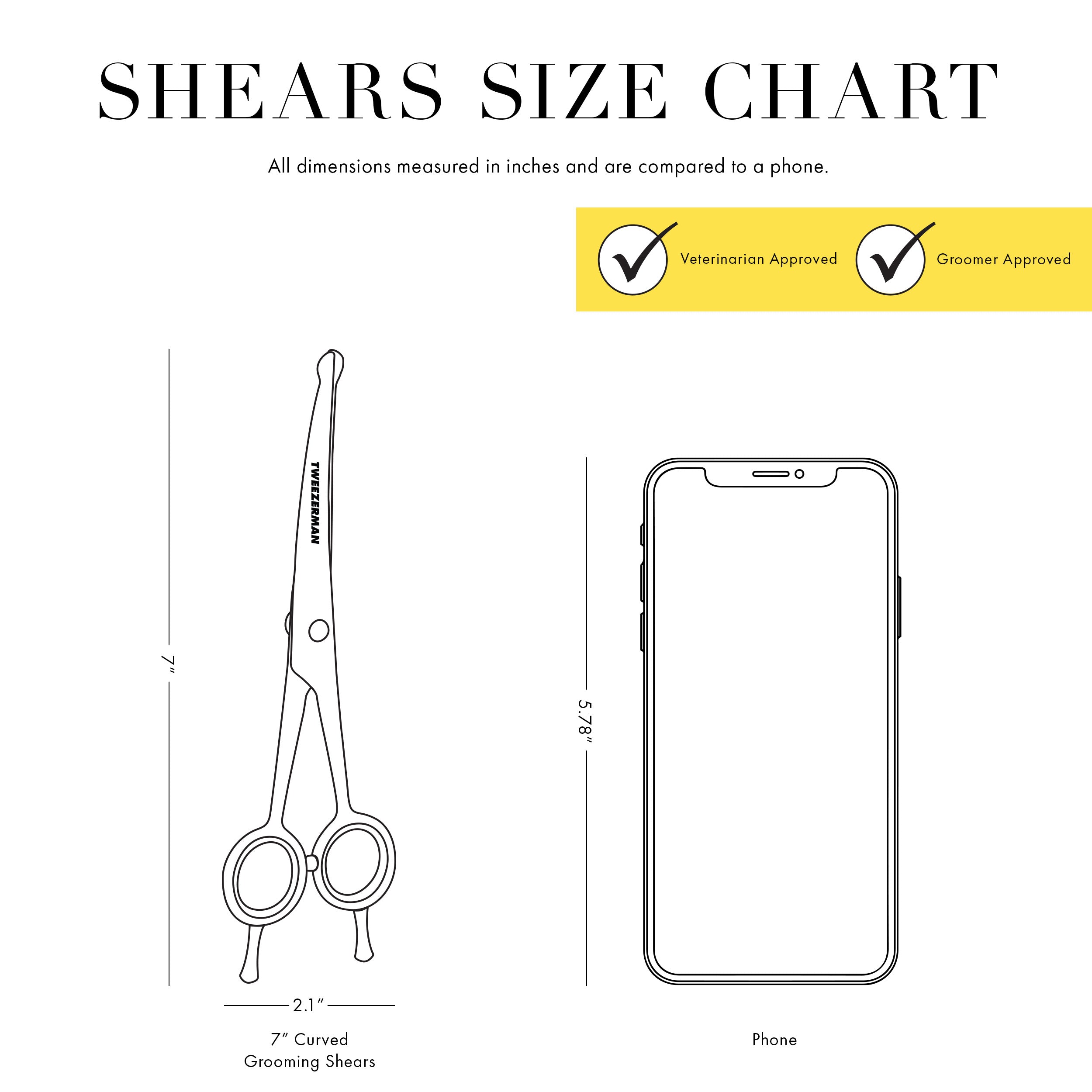 Curved Grooming Shears 7"