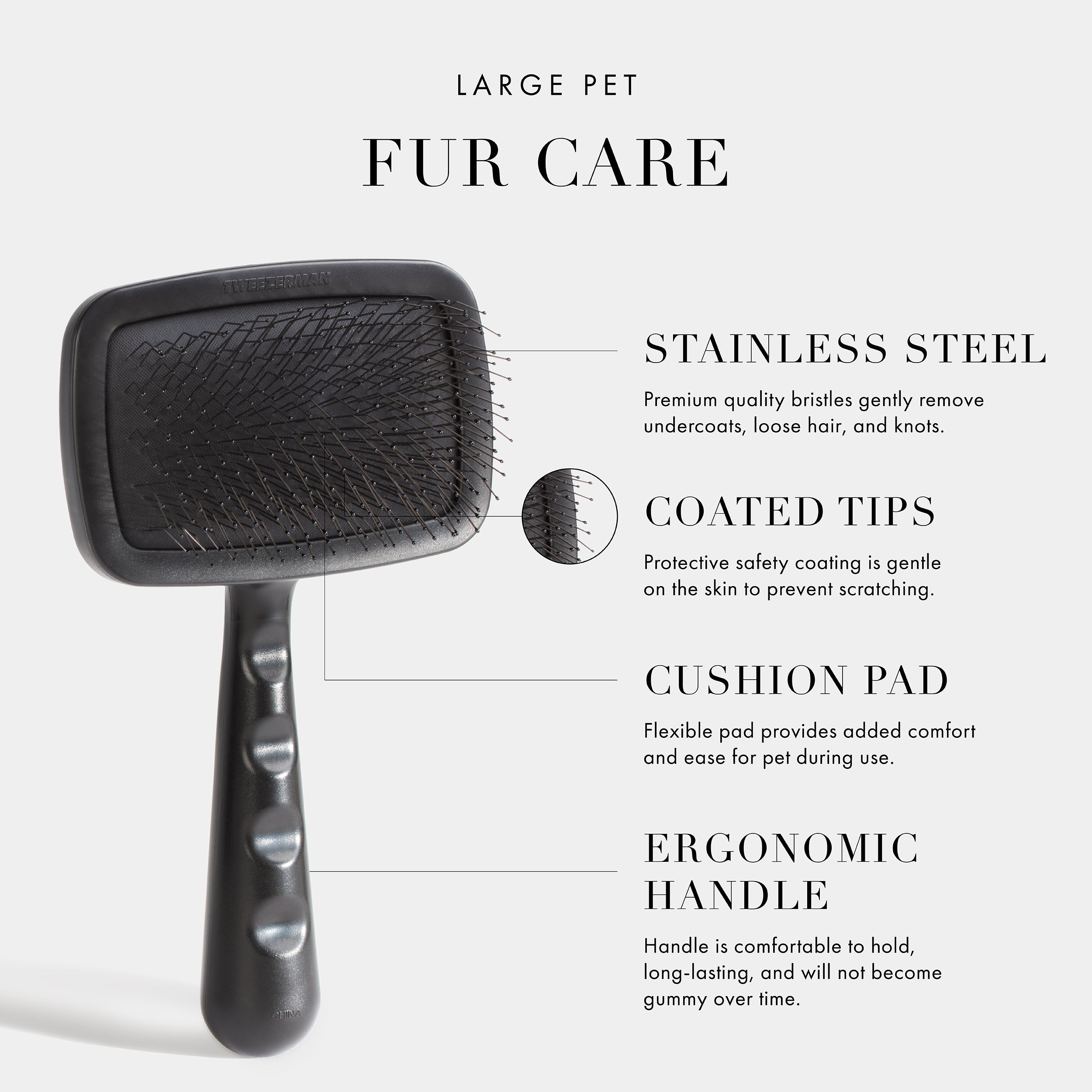 Large Coated Tip Slicker Brush