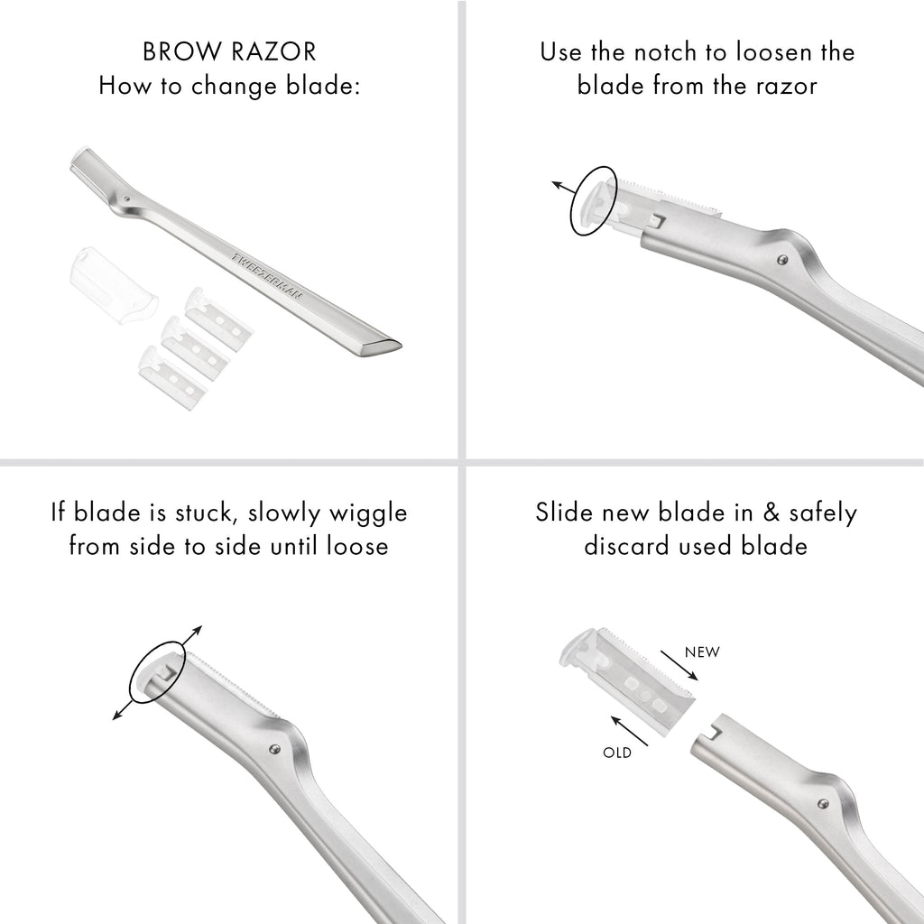 Brow Razor and Mini Tweezer Set
