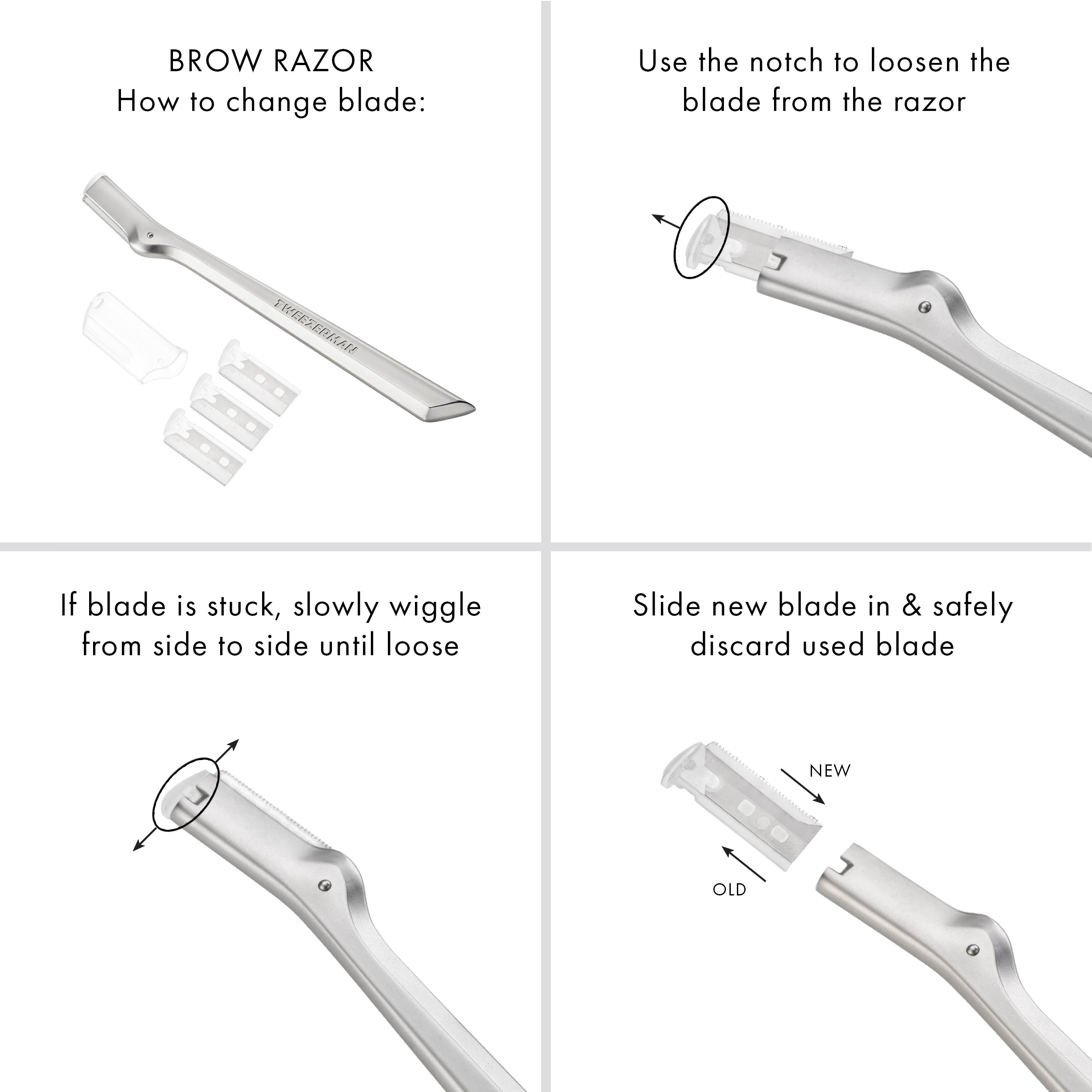 Brow Razor and Mini Tweezer Set
