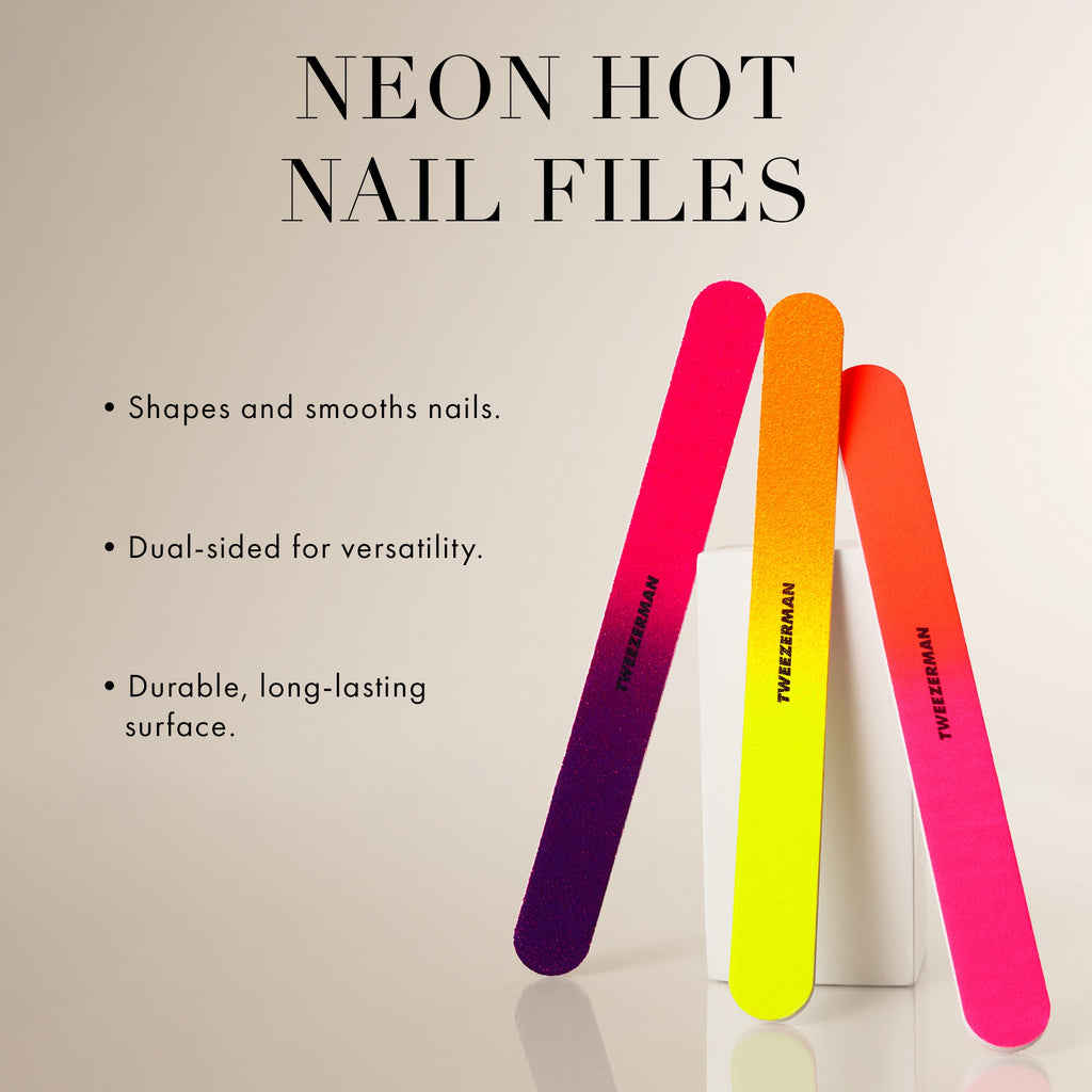 Neon Hot Nail Files 3 Pack
