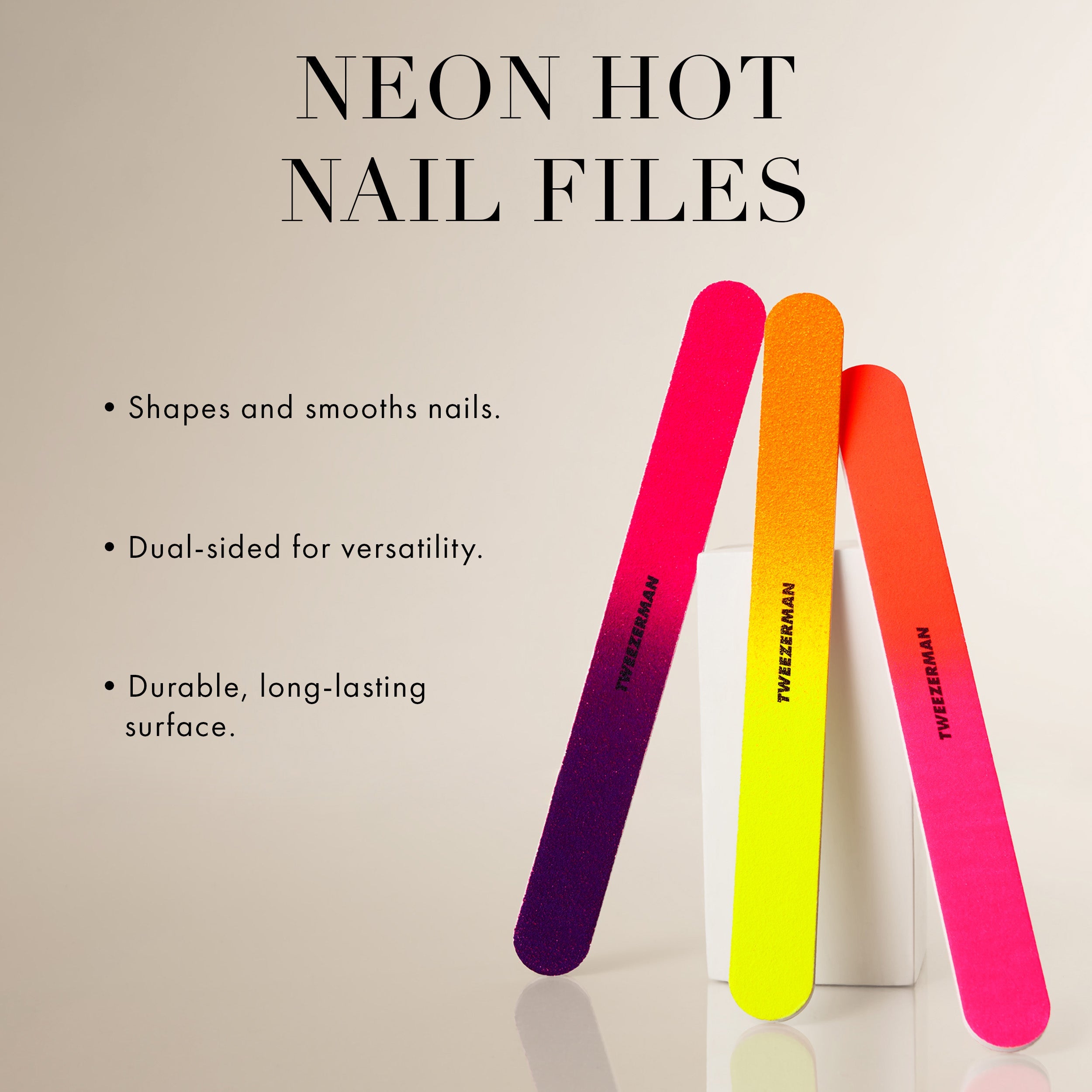 Neon Hot Nail Files 3 Pack