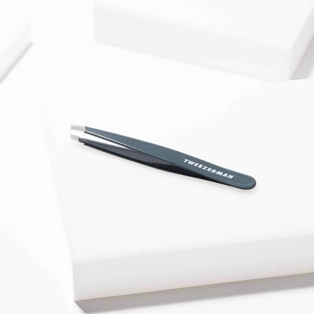 Blue Stone Slant Tweezer