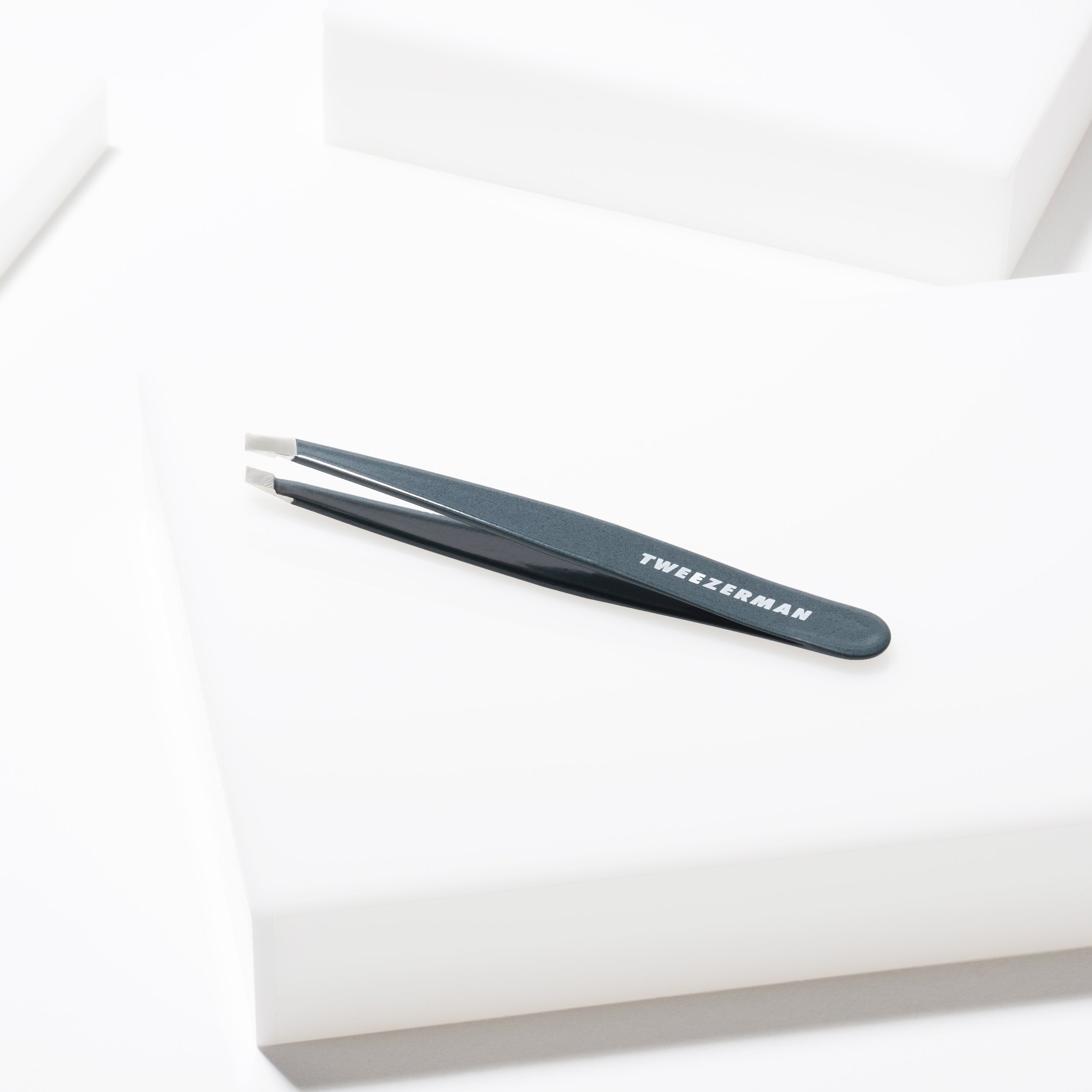 Blue Stone Slant Tweezer