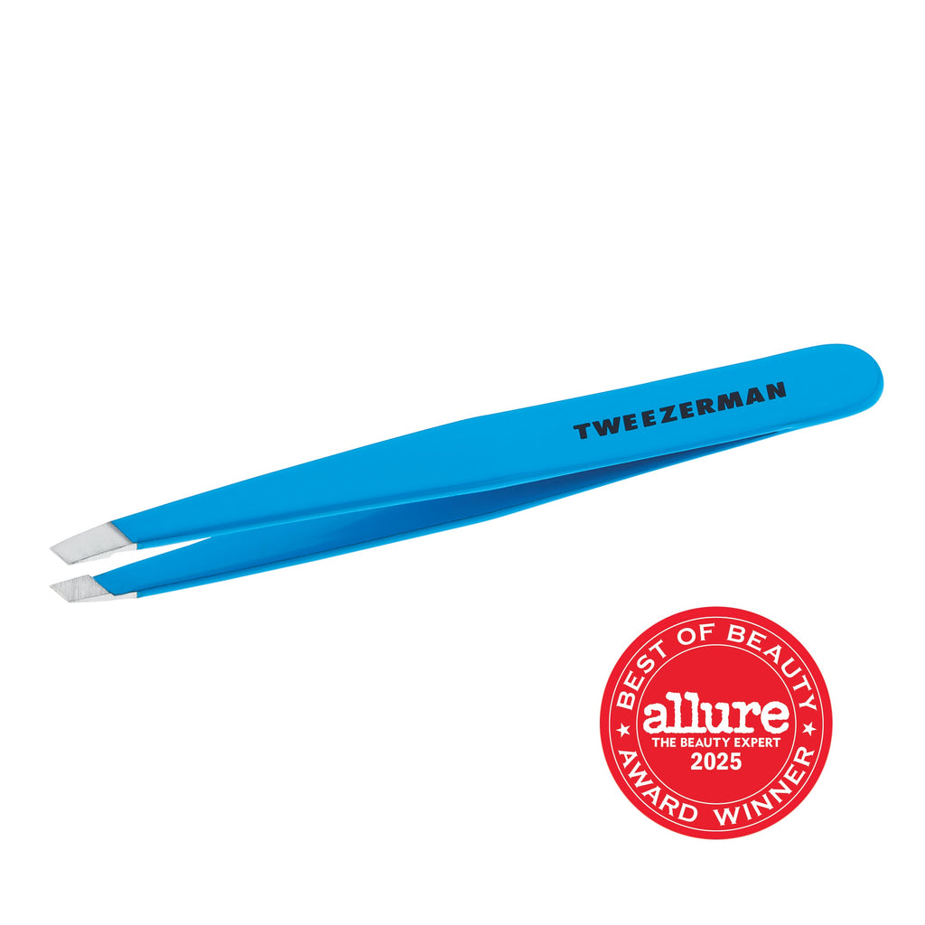 Blue Jewel Slant Tweezer