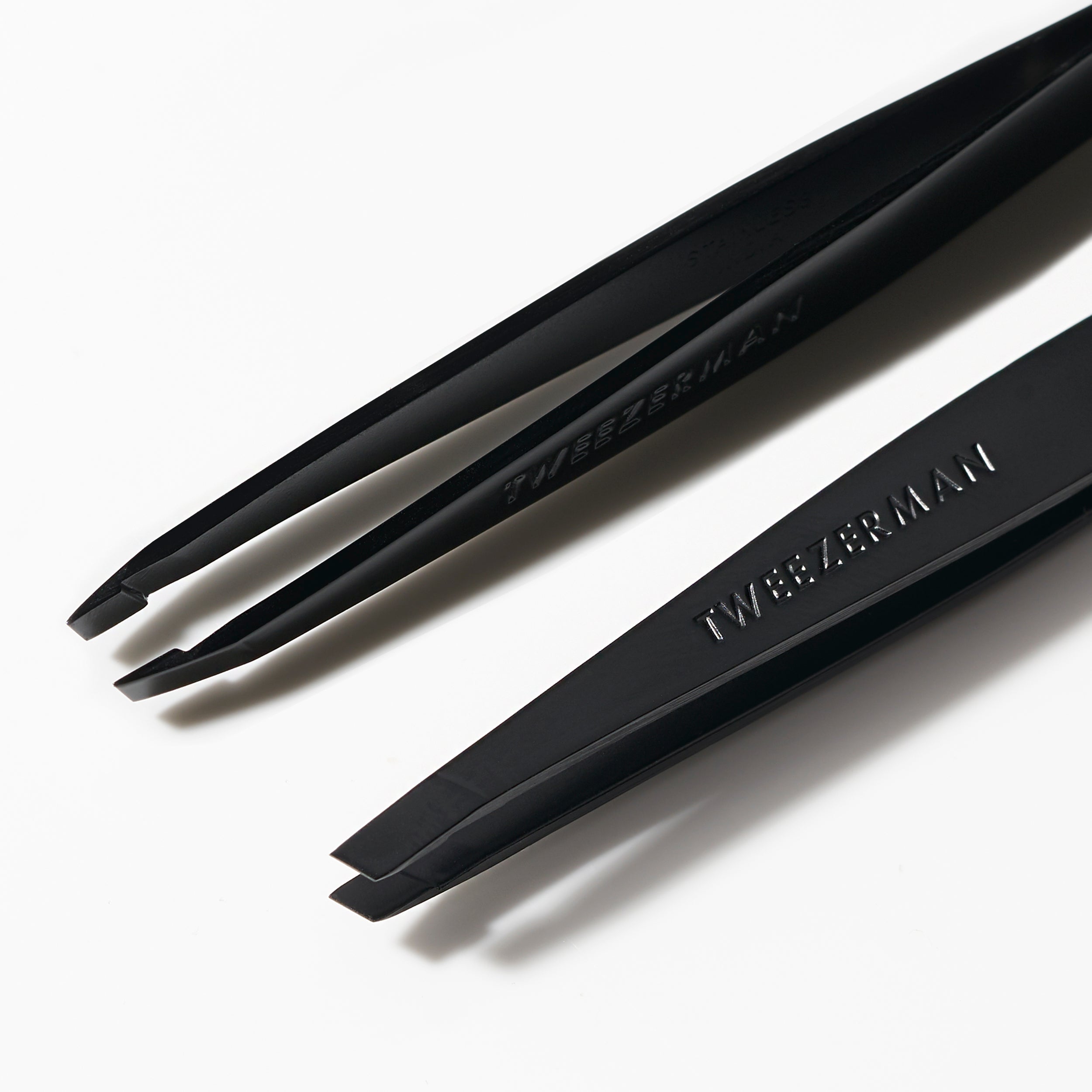 Black Matte Slant Tweezer