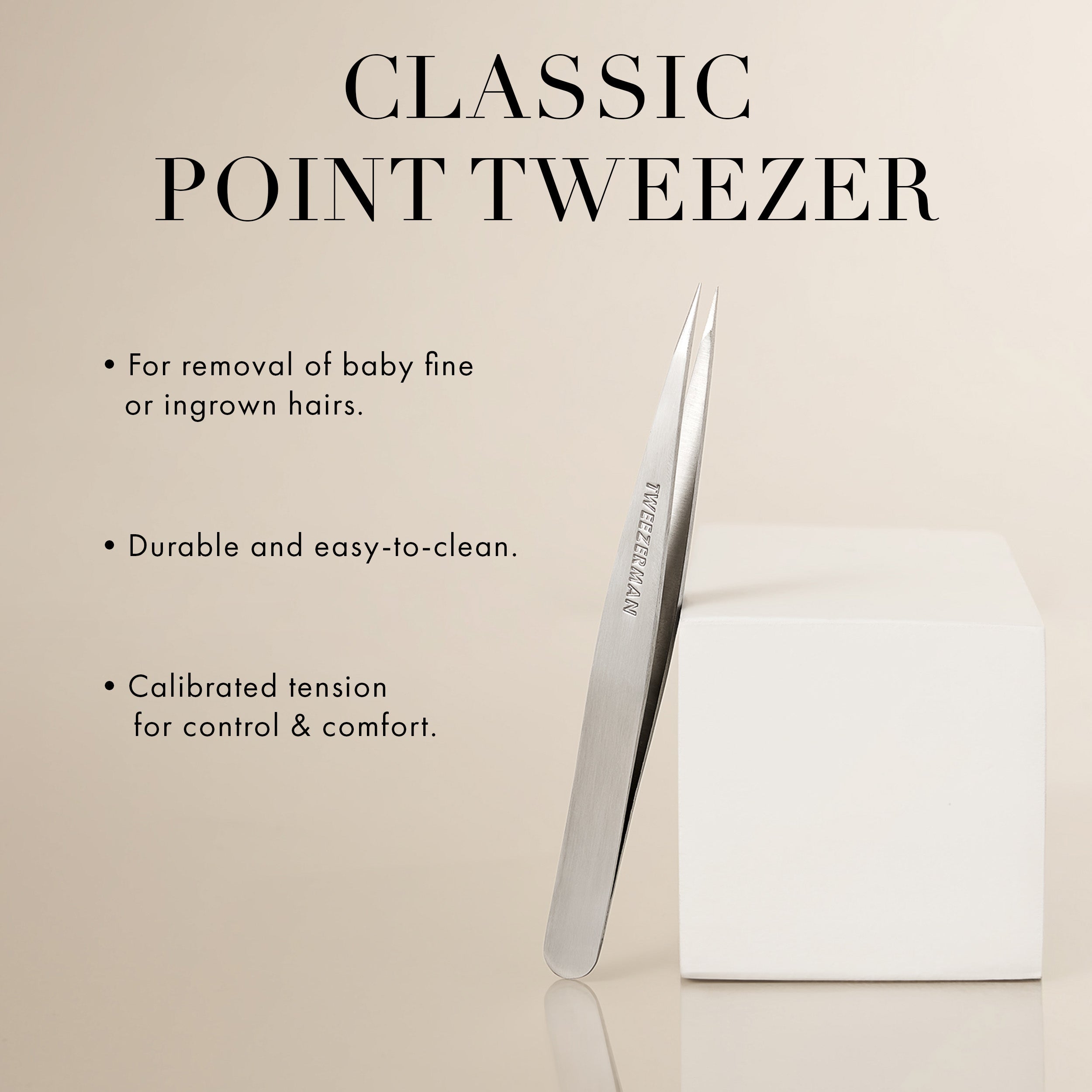 Point Tweezer Classic Stainless Steel