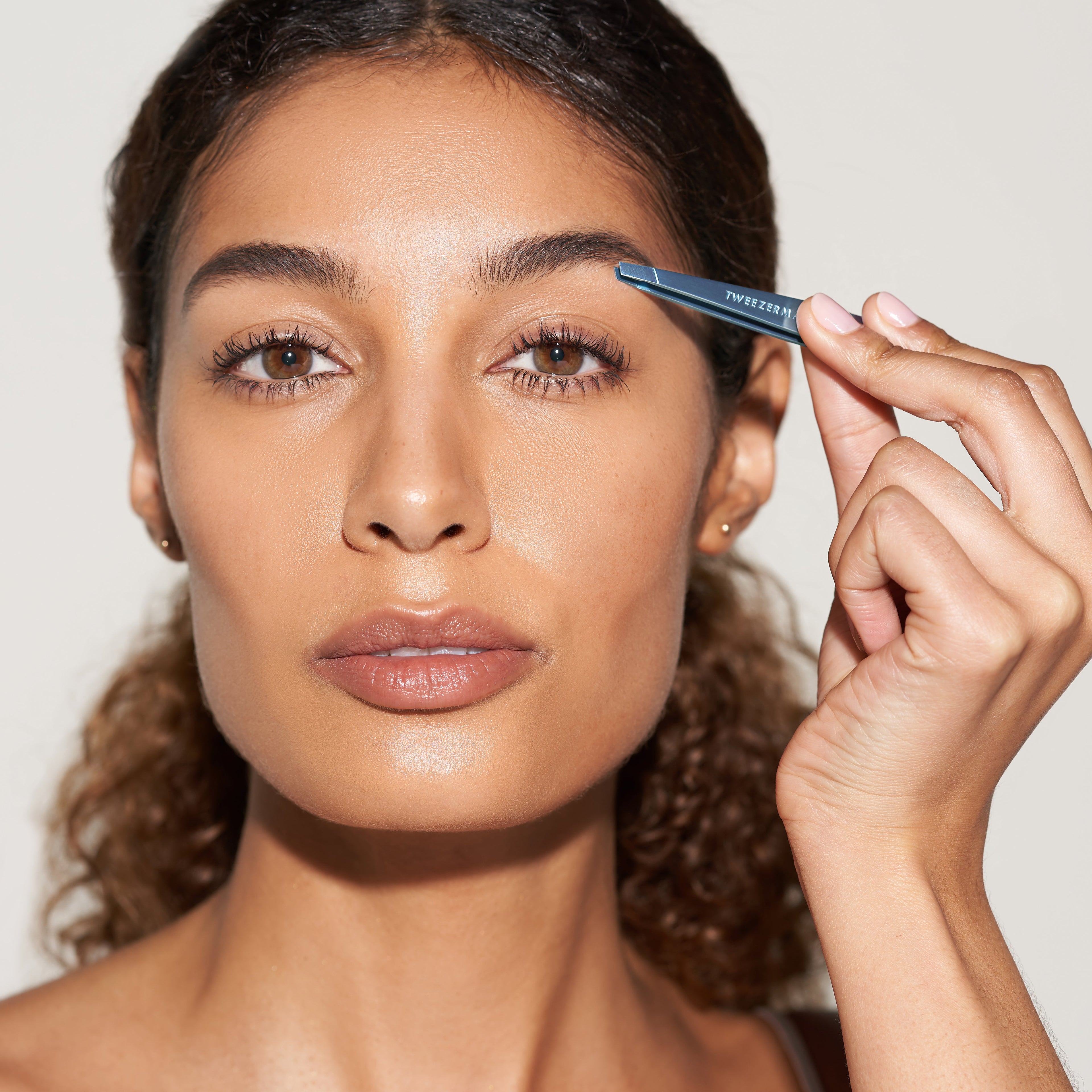 Blue Slant Tweezer